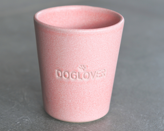 Becher "Doglover" in rosa